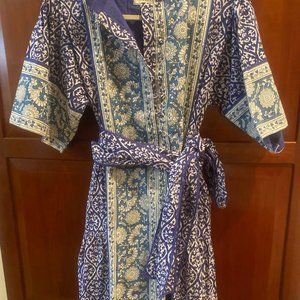 Sue Sartor Leontine | Cobalt Moroccan Wide Prussian Trim Med good for meternity